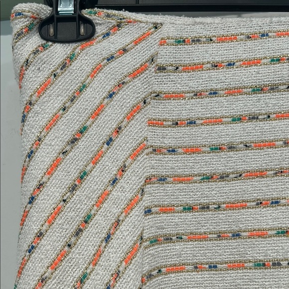 Maeve anthro tweed Striped Orange metallic and ivory Women's Skirt - Picture 4 of 9